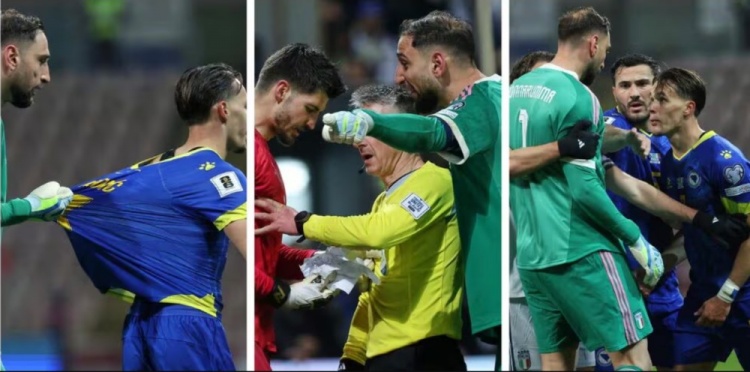 图片报：点球大战多纳鲁马“抢走”波黑门将小抄，与对方发生争执